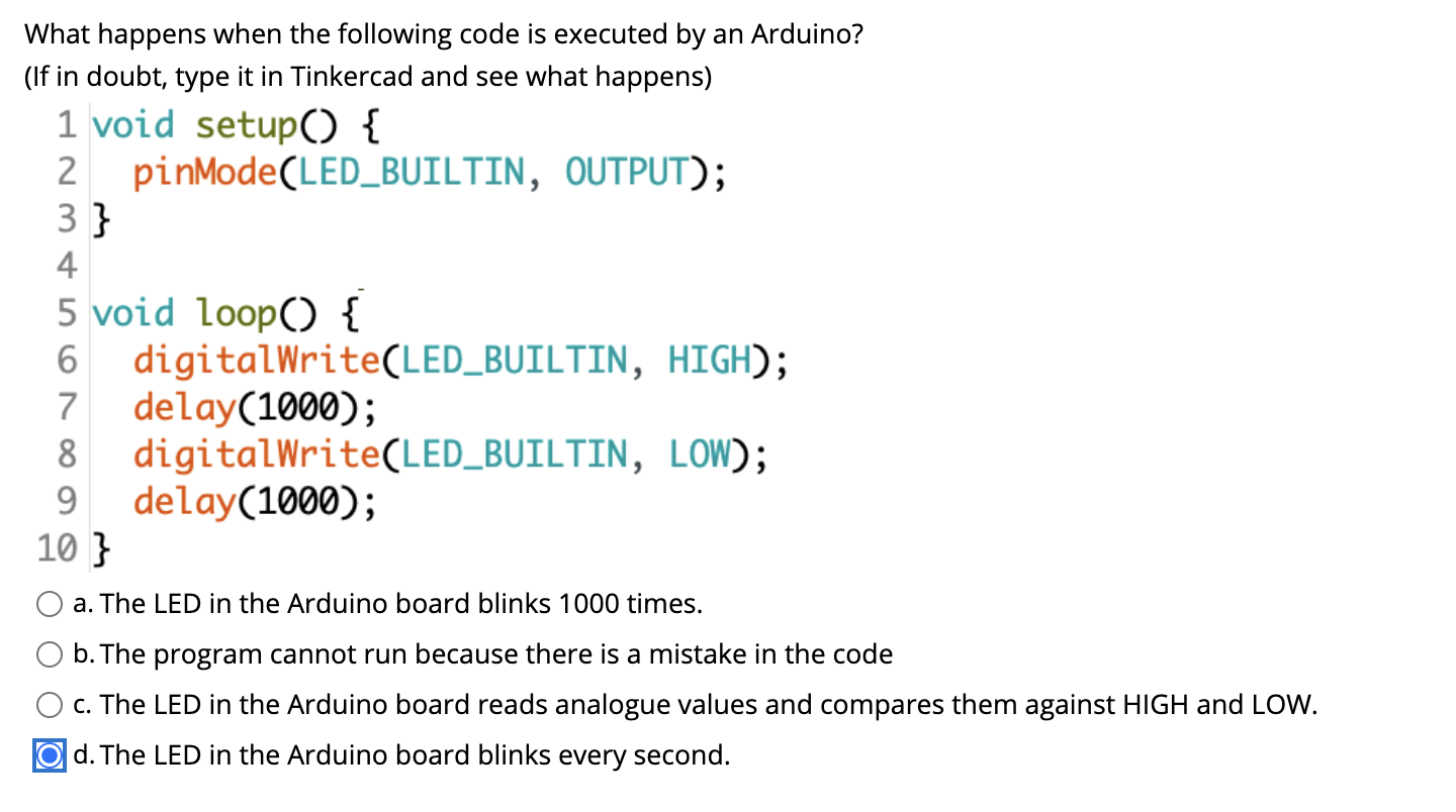 Solved What happens when the following code is executed by | Chegg.com
