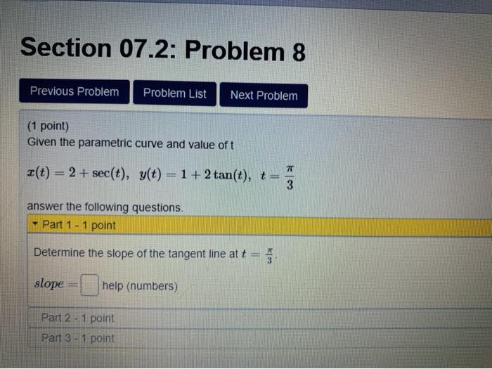 Solved Section 07.2: Problem 8 Previous Problem Problem List | Chegg.com