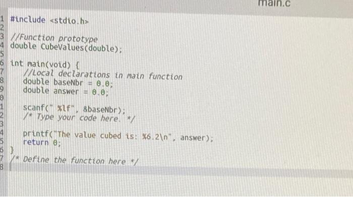 Solved Using the program skeleton below, create a user | Chegg.com
