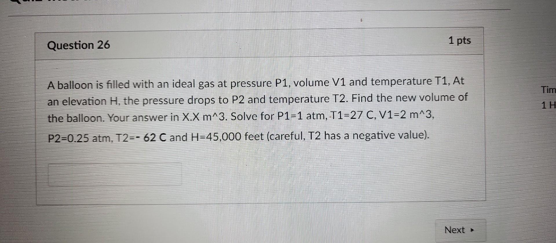 Solved A balloon is filled with an ideal gas at pressure P1, | Chegg.com