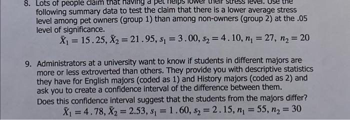 Solved 8. Lots of people claim laving eips following summary | Chegg.com
