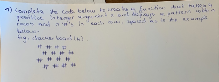Solved complete the code below to create a function that | Chegg.com