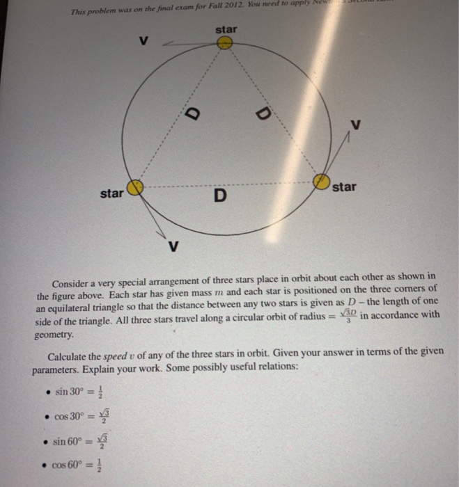 Triangle Question On Star Math Problem Solved This problem was on the final exam for Fall 2012. You | Chegg.com