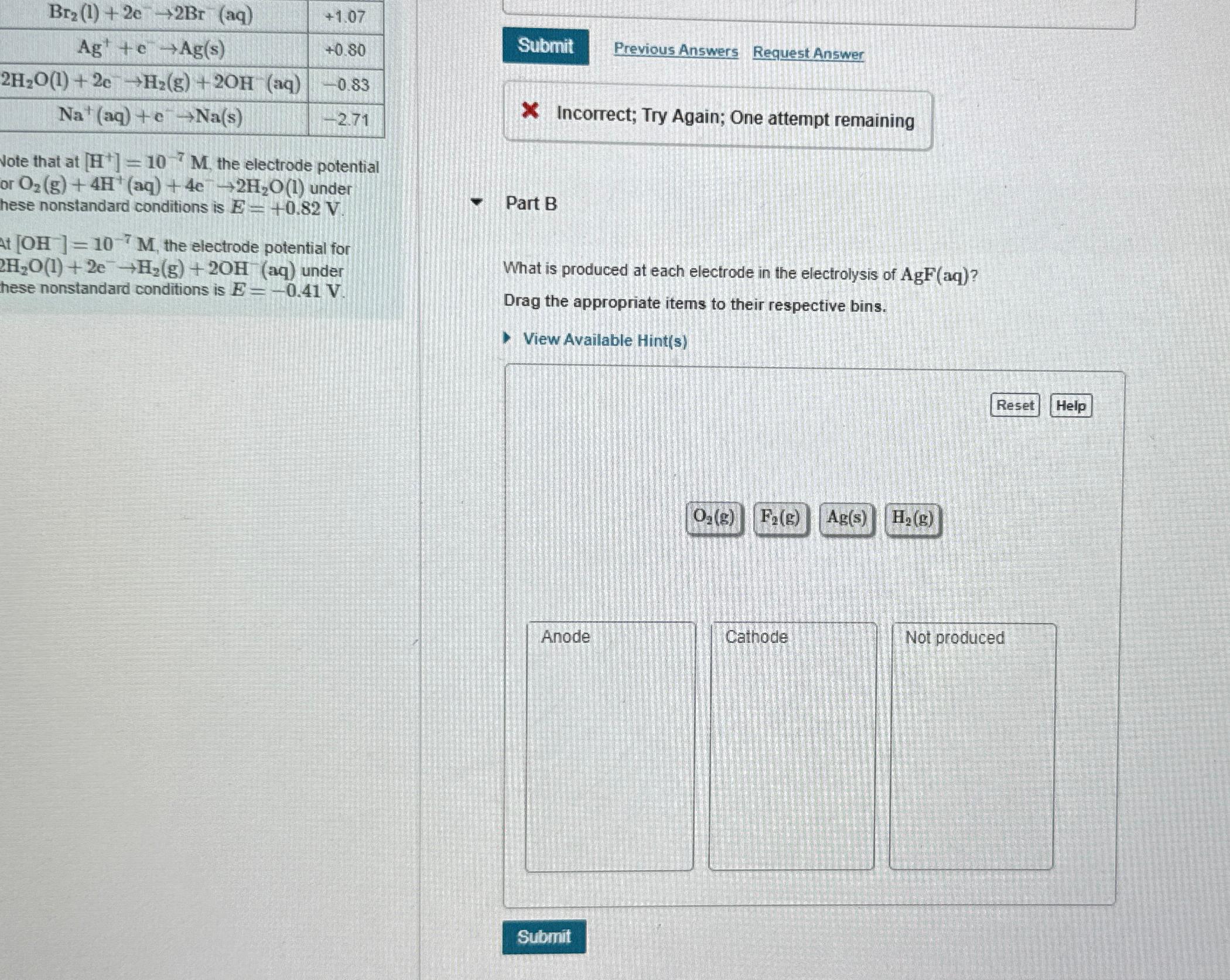 Solved Refer to this table of standard reduction potentials | Chegg.com