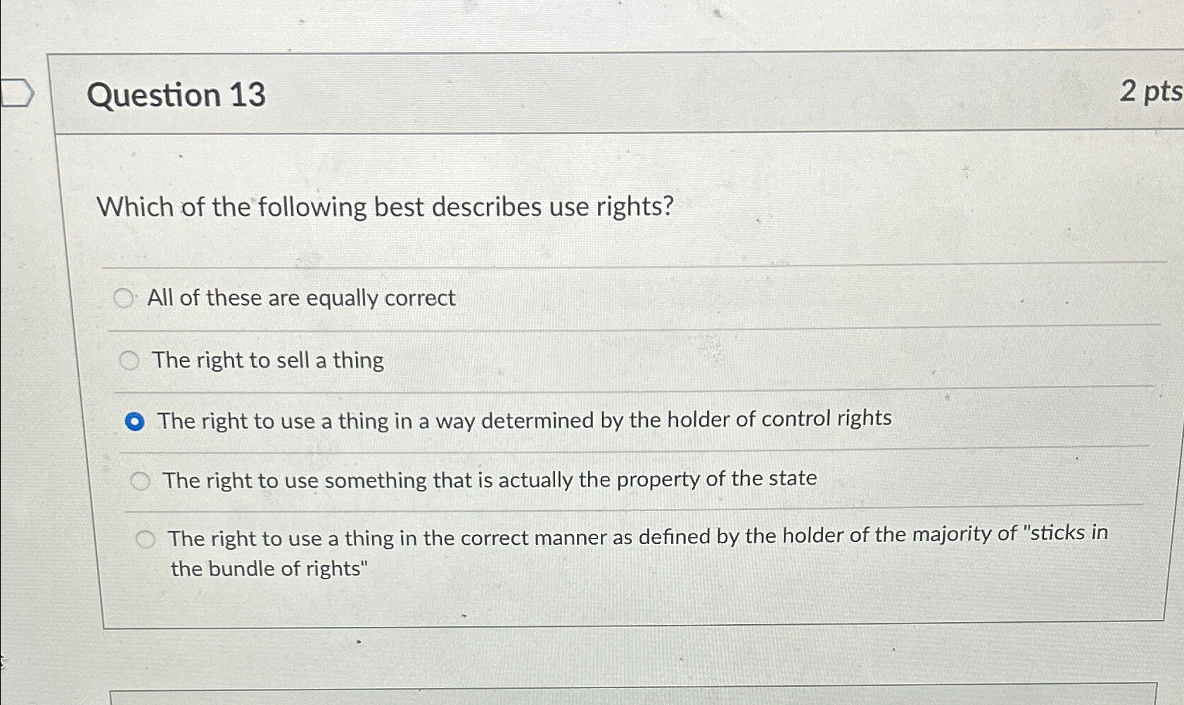 Solved Question 132ptsWhich of the following best describes | Chegg.com