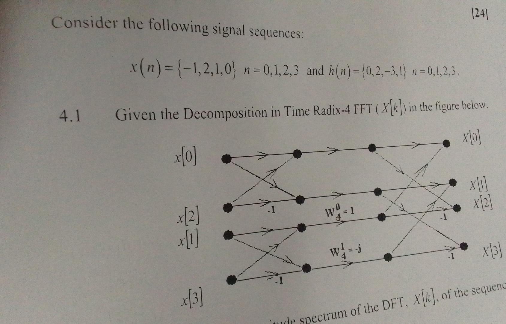 Solved Using The Discrete Fourier Transform (DFT), Determine | Chegg.com