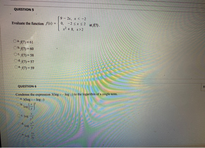 Solved QUESTION 1 Find the exact value of the logarithmic | Chegg.com
