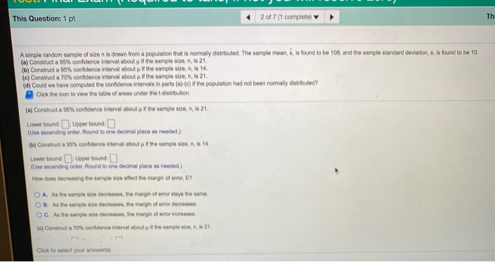 Solved This Question: 1 pt 2 of 7 (1 complete) Th A simple | Chegg.com