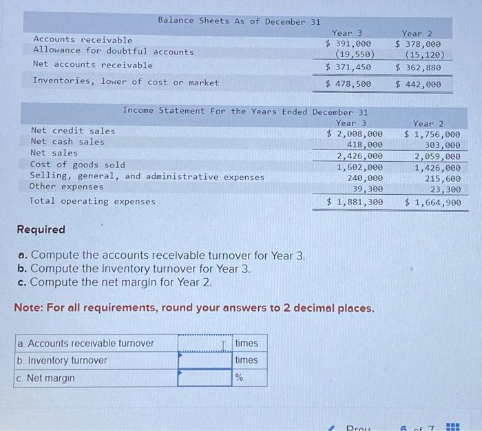 Solved Required A. Compute The Accounts Receivable Turnover | Chegg.com