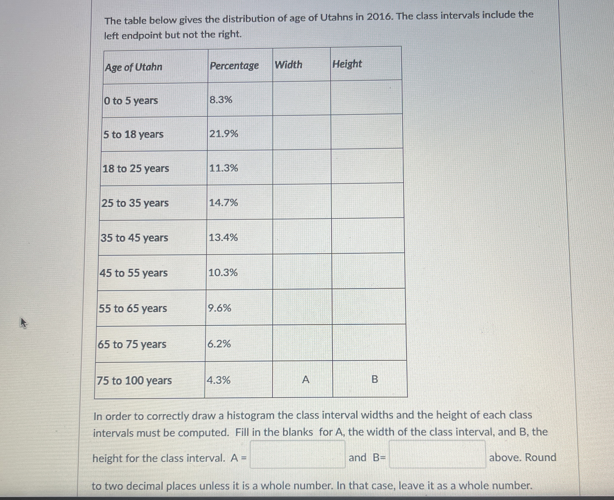 Solved The table below gives the distribution of age of | Chegg.com