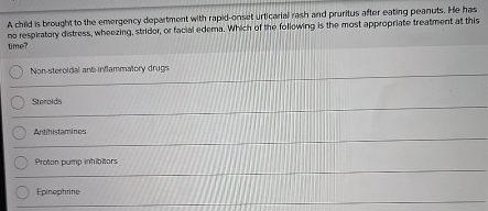 Solved A child is brought to the emergency department with | Chegg.com