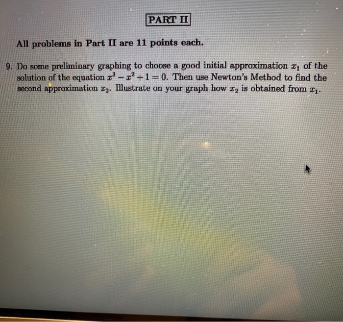 Solved PART II All problems in Part II are 11 points each. | Chegg.com