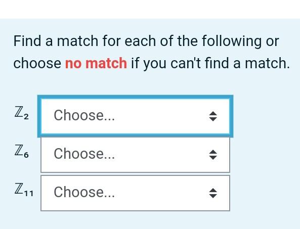 Find A Match For Each Of The Following Or Choose No Chegg Find A Match For Each Of The Following Or Choose No Chegg