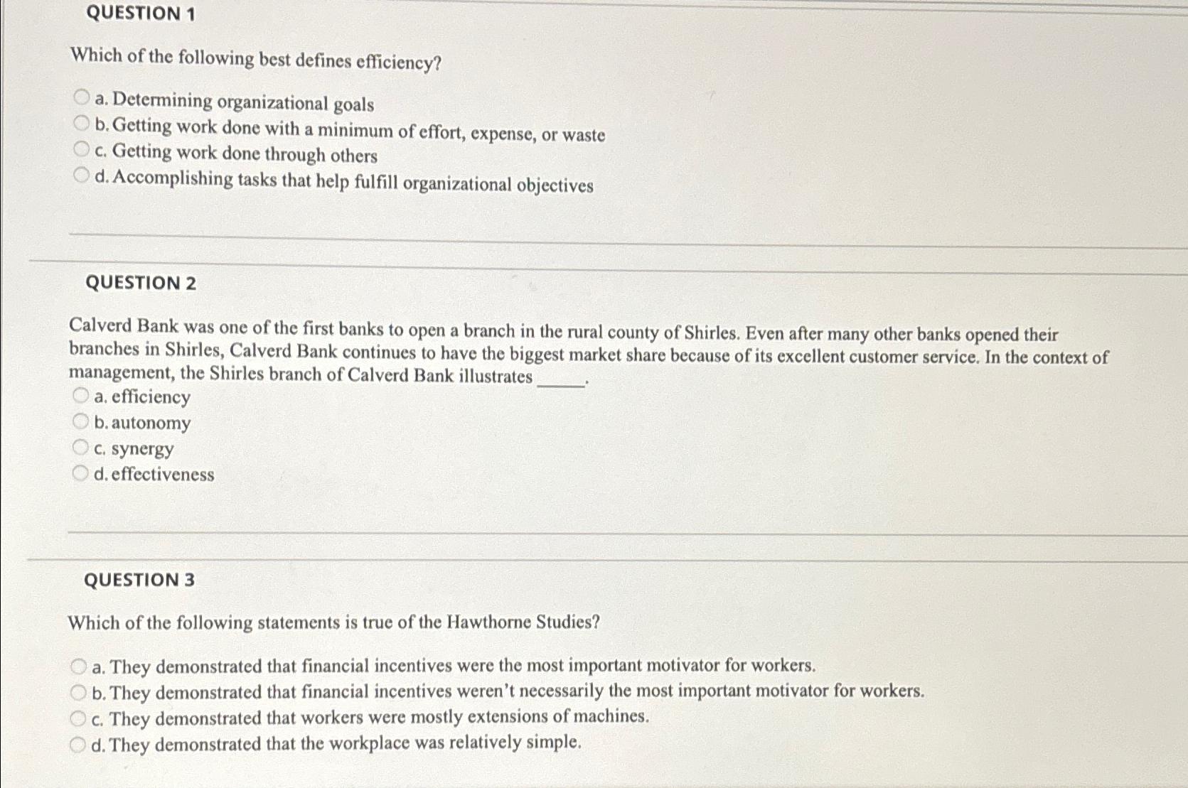 Solved QUESTION 1Which of the following best defines | Chegg.com