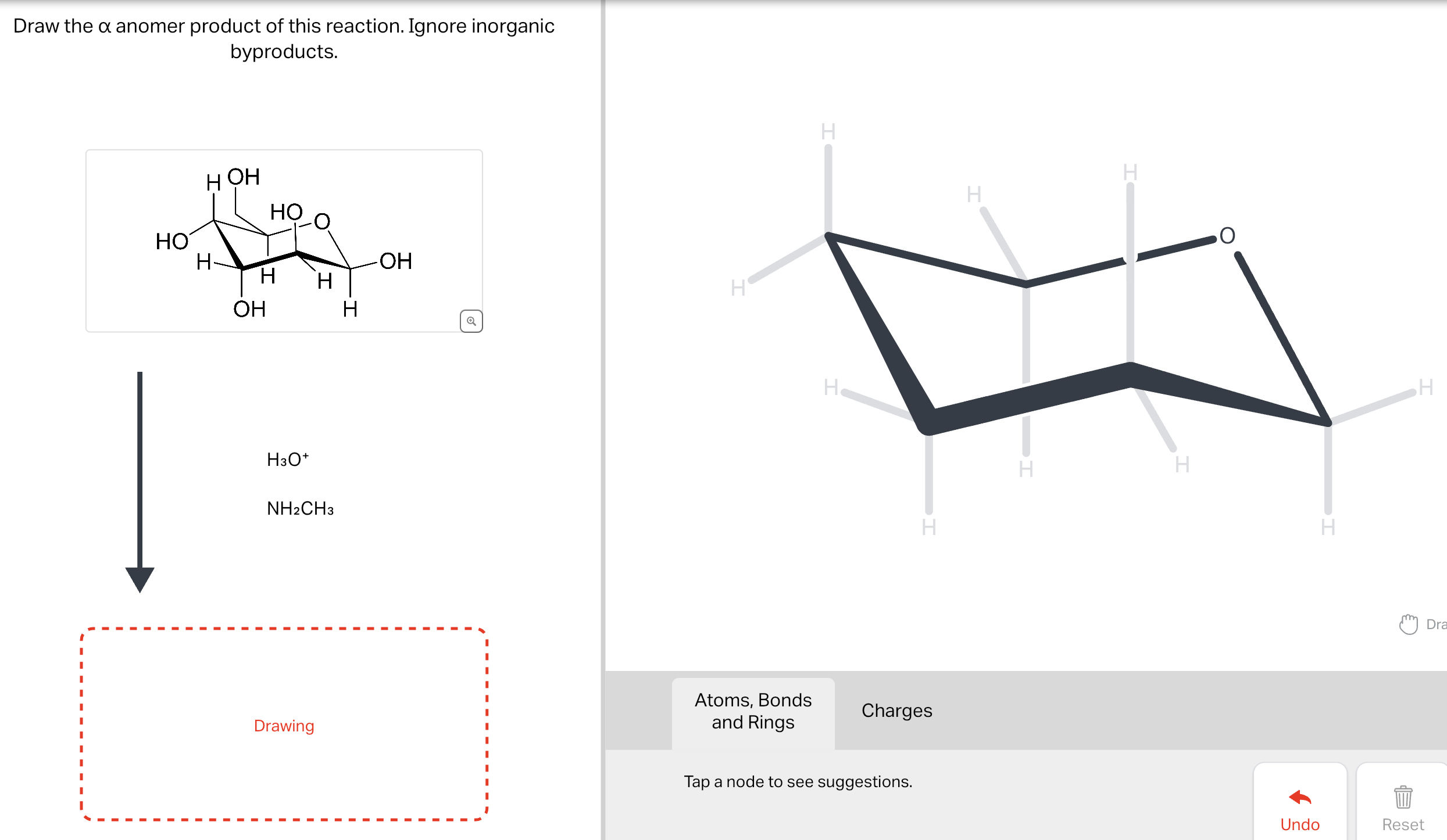 Draw the α ﻿anomer product of this reaction. Ignore | Chegg.com