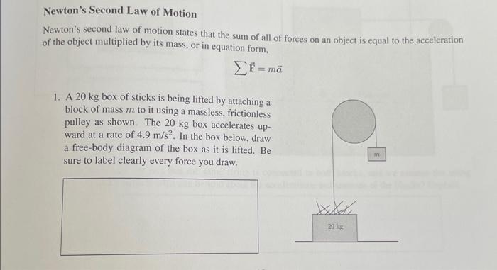 newton's second law of motion sample problems