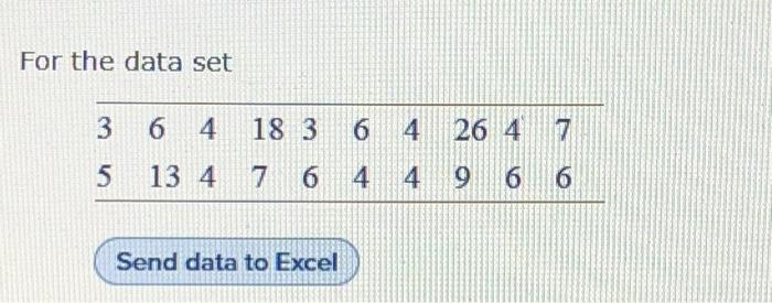 Solved please help with all questions.1.) For the data | Chegg.com