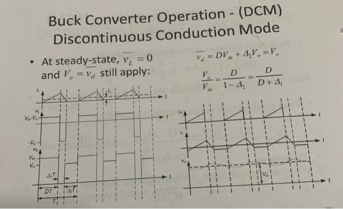 Solved Buck Converter Operation - (DCM) Discontinuous | Chegg.com