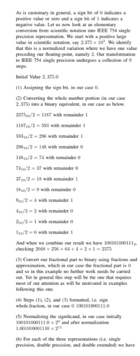 V. INTEGER AND FLOATING POINT ARITHMETIC 1) For | Chegg.com