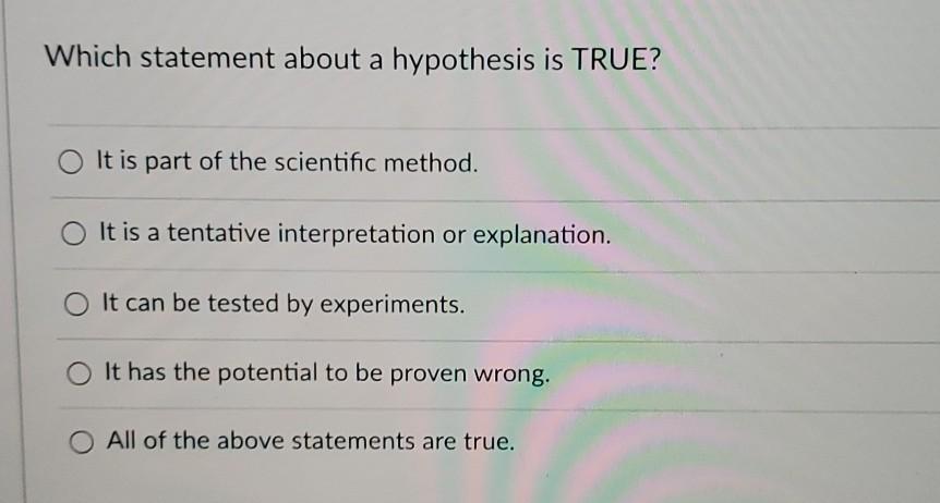 can you prove a hypothesis is true