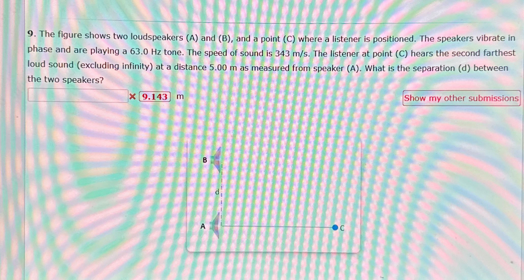 Solved The Figure Shows Two Loudspeakers (A) ﻿and (B), ﻿and | Chegg.com