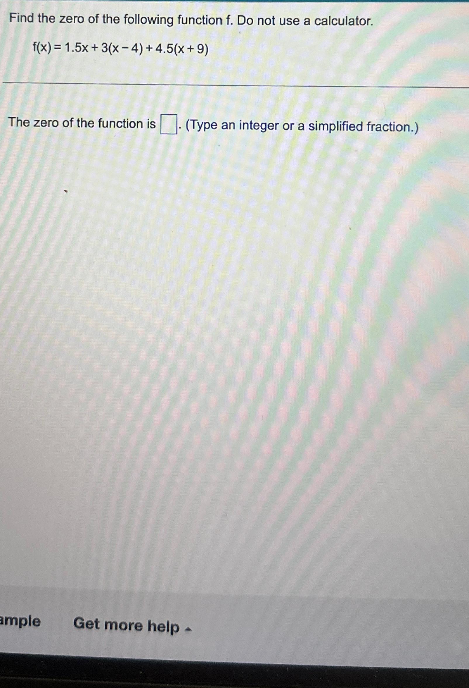 Zero of deals a function calculator
