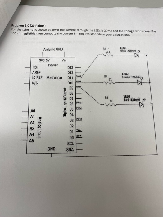 Solved Problem 2.0 (20 Points) For the schematic shown below | Chegg.com