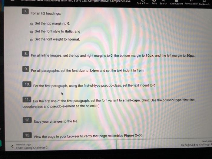 Solved eTextbook: New Perspectives on HTML 5 and CSS: | Chegg.com