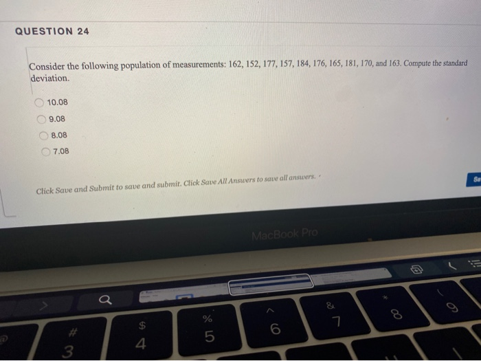 Solved QUESTION 24 Consider the following population of | Chegg.com