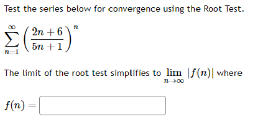 Solved Test the series below for convergence using the Root | Chegg.com