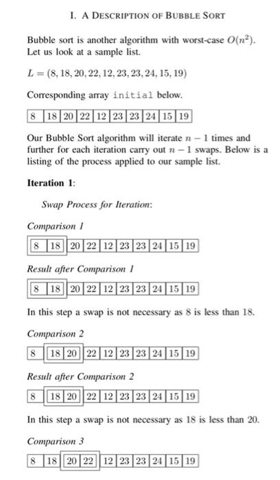 Bubble sort example step by step