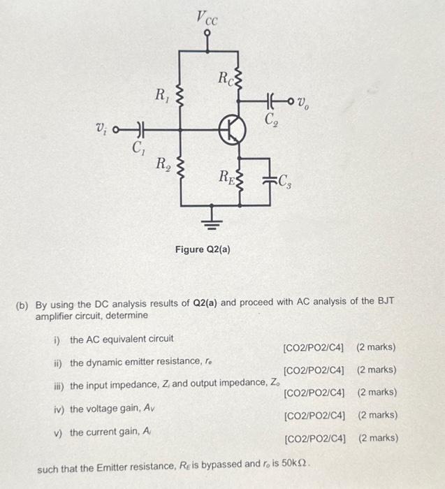 Solved a A schematic diagram of a Bipolar Junction Circuit Diagram