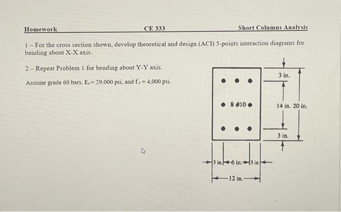 1 - For the cross section shown, develop theoretical | Chegg.com