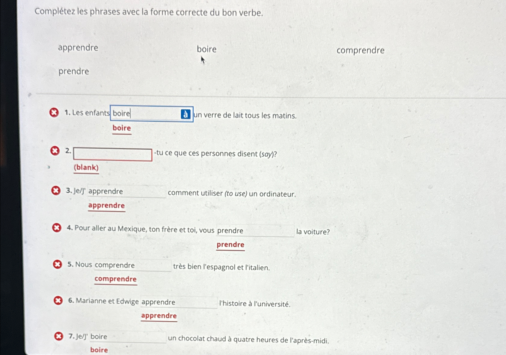 Complétez les phrases avec la forme correcte du bon | Chegg.com