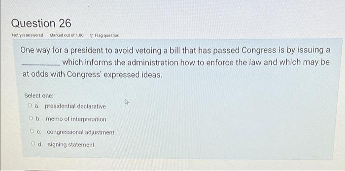 Question 18 Not yet answered Marked out of 1.00 P | Chegg.com