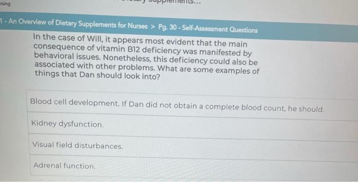 Solved Ning 7 An Overview Of Dietary Supplements For Chegg Com