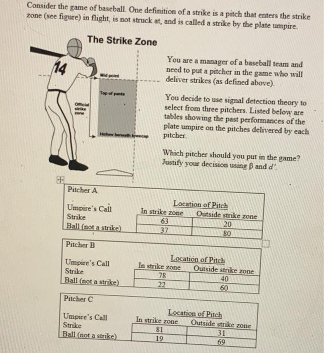 Solved Consider the game of baseball. One definition of a | Chegg.com