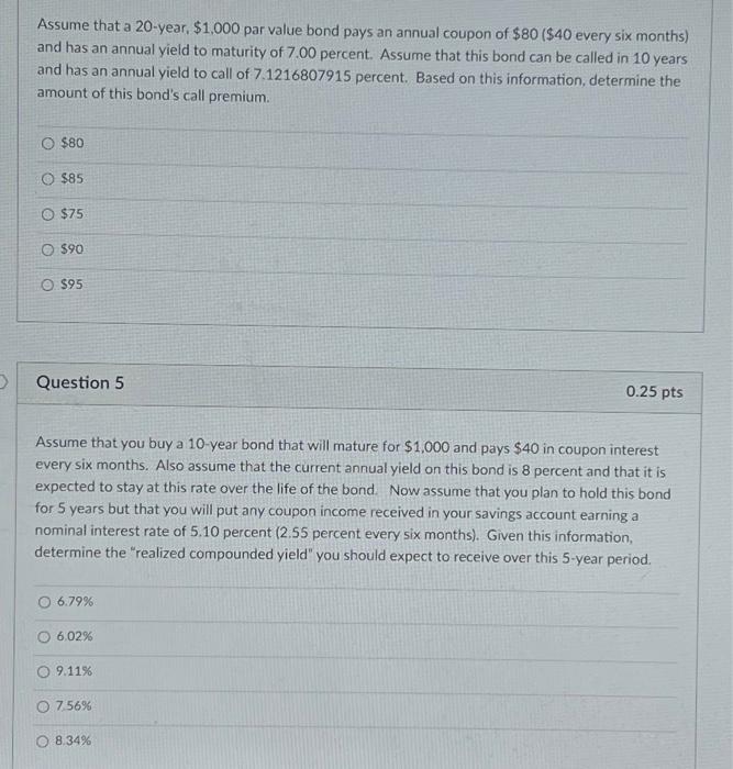 Solved question 1.Assume that a 20year, 1,000 par value