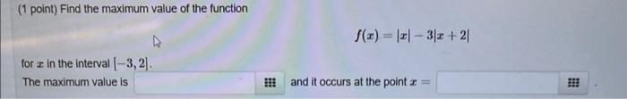 find the maximum value of the function f x 1   3