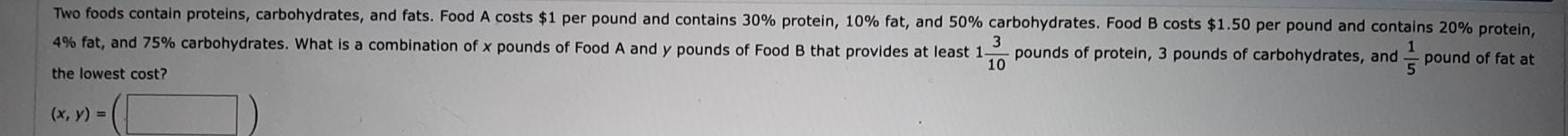 Solved Two foods contain proteins, carbohydrates, and fats. | Chegg.com