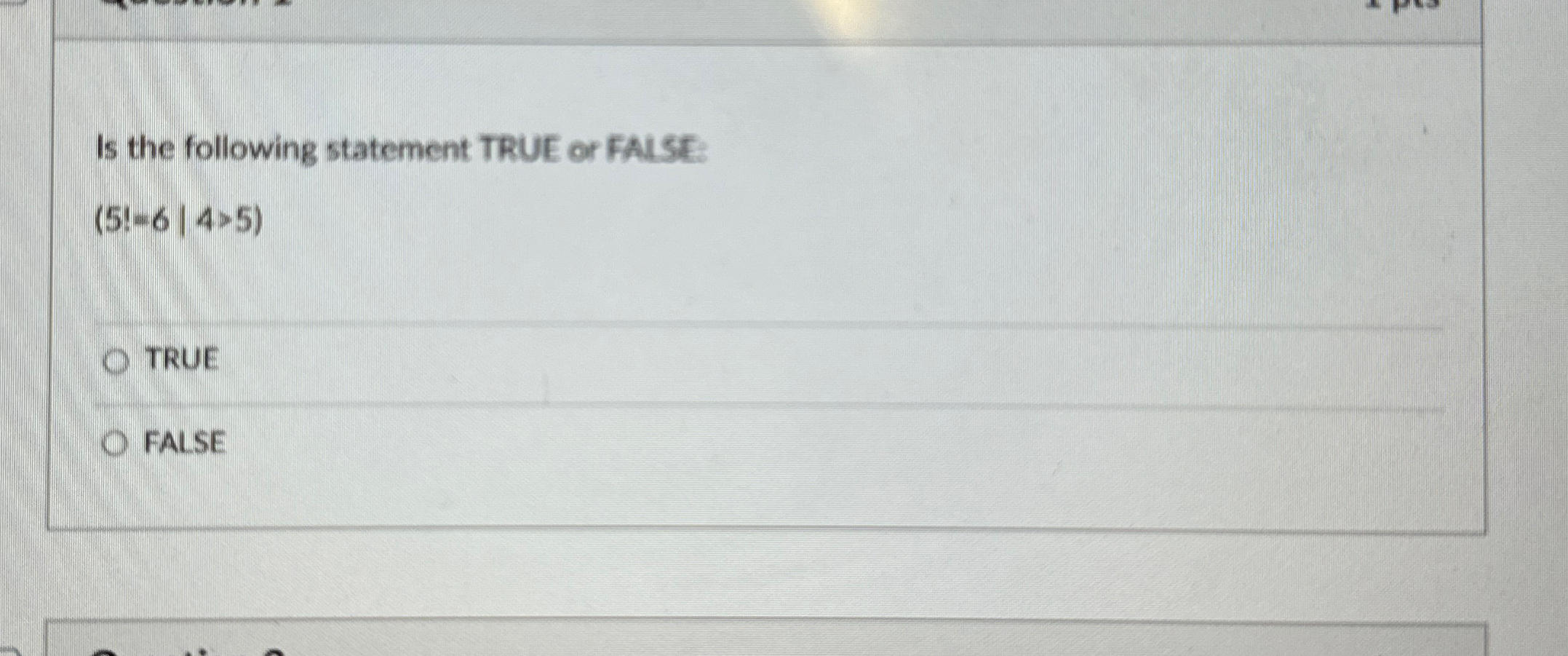 Solved Is the following statement TRUE or | Chegg.com