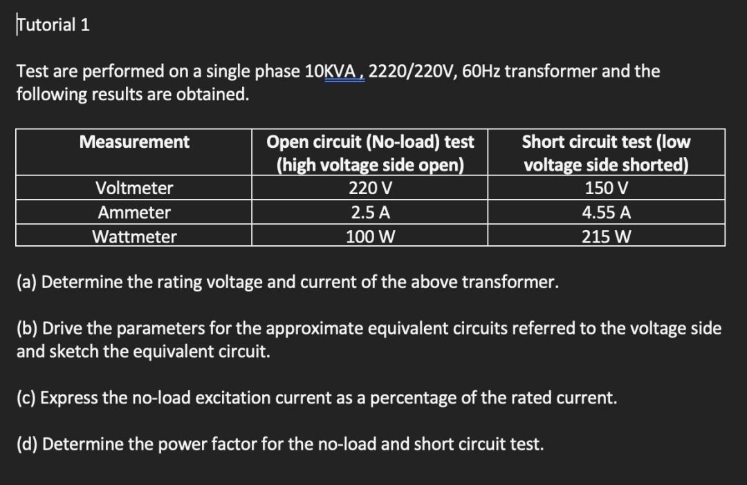 Solved Subject In Electrical Machine About Transformers .Sir | Chegg.com