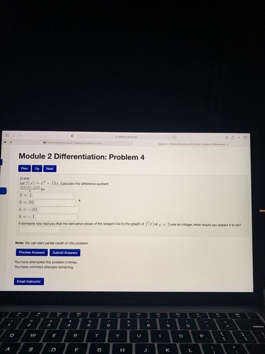 Solved Module 2 Differentiation: Problem 4 Up Next 2 pts Lot | Chegg.com