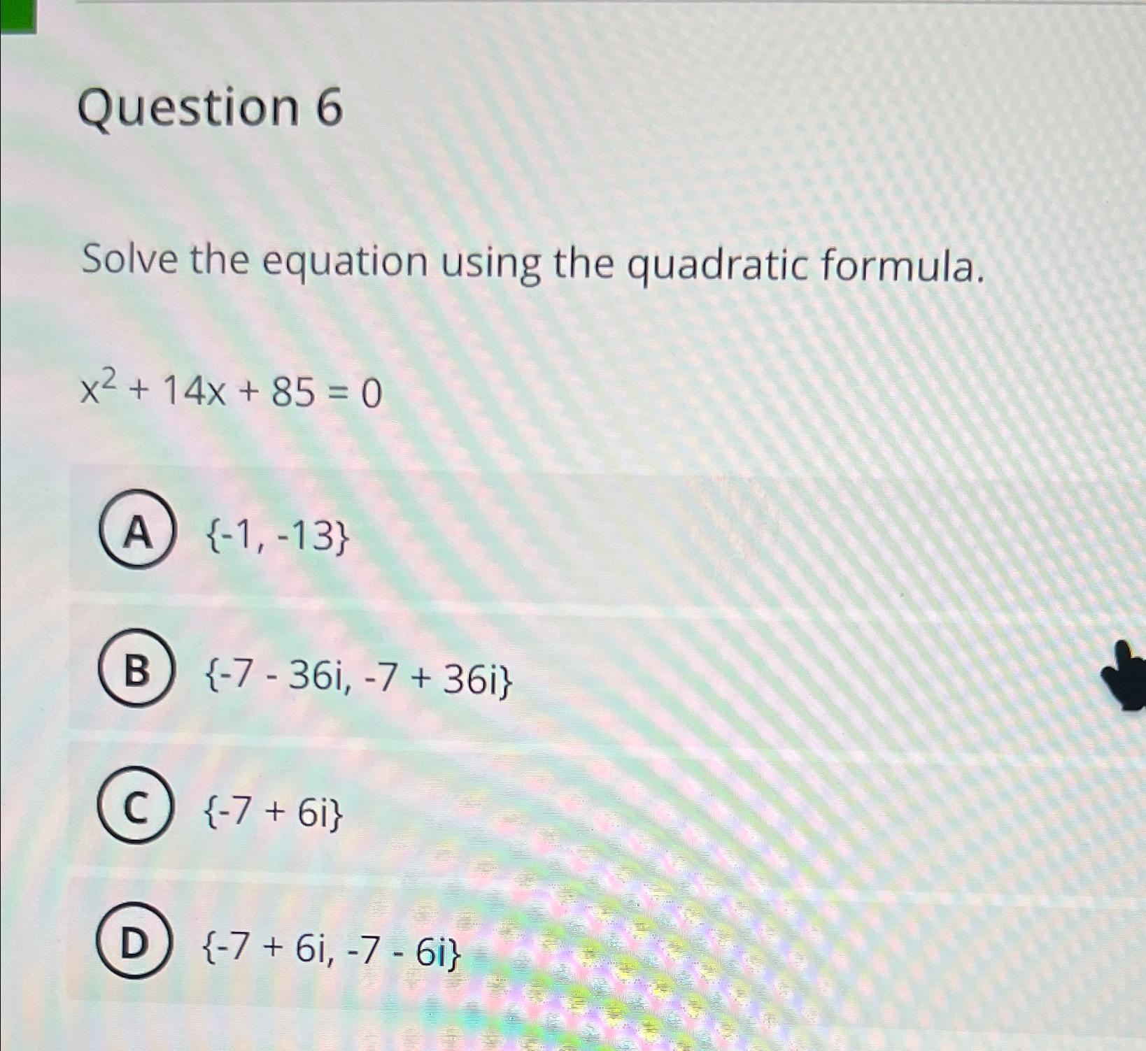 solved-question-6solve-the-equation-using-the-quadratic-chegg