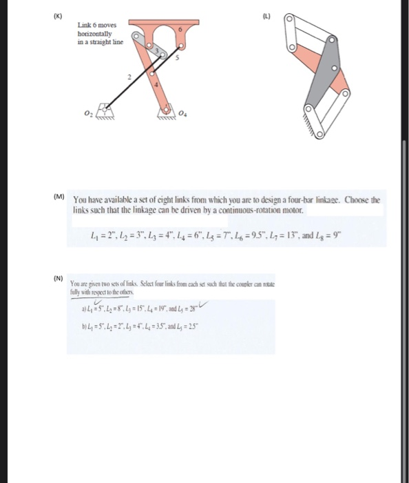 Solved Calculate the mobility of linkages and identify