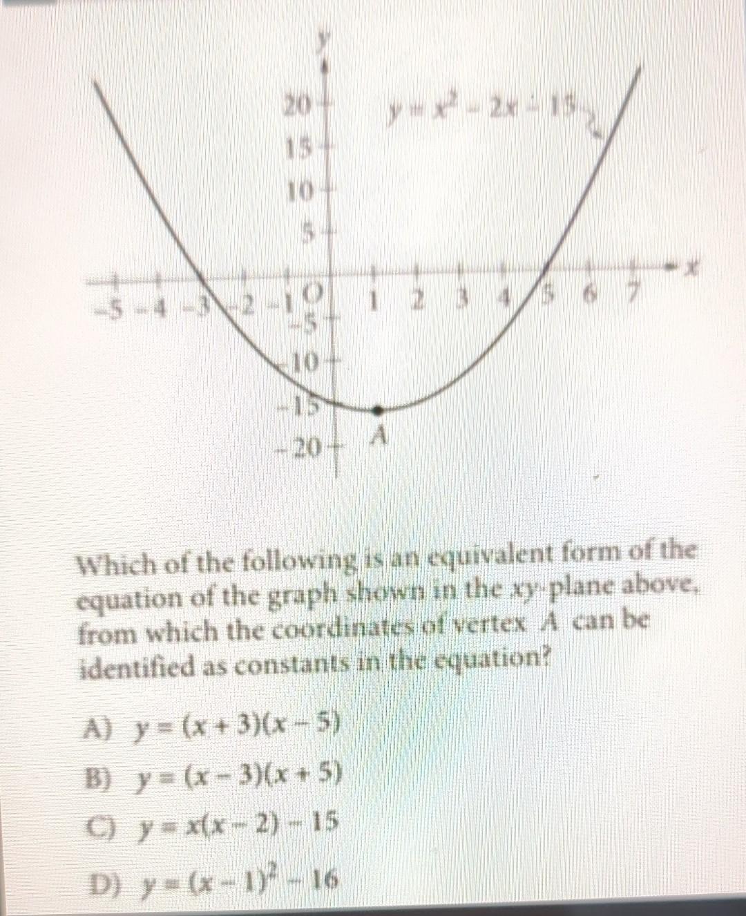 Solved Which of the following is an equivalent form of the | Chegg.com