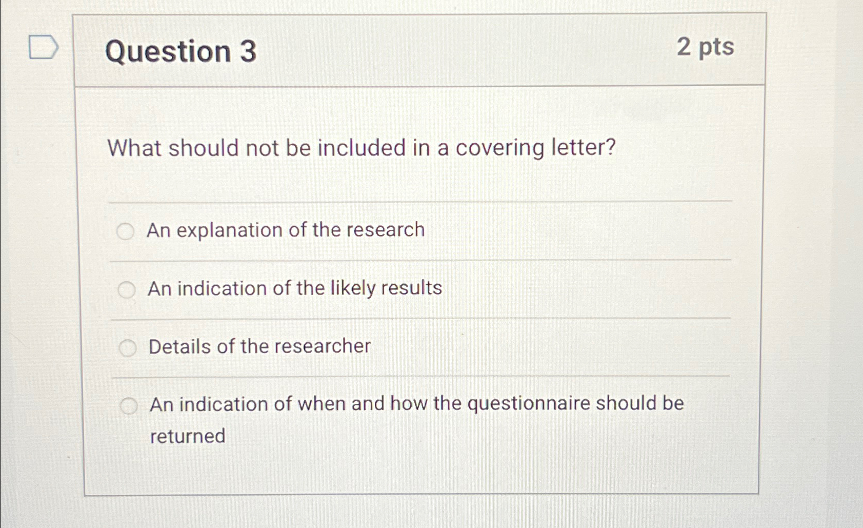 Solved Question 32 ﻿ptsWhat should not be included in a | Chegg.com
