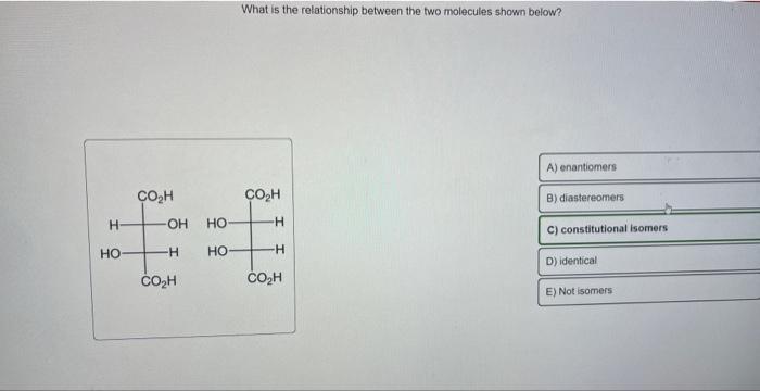 Solved What Is The Relationship Between The Two Molecules 0516