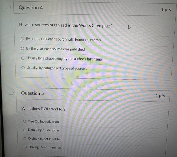 How are sources organized in the Works Cited page? By