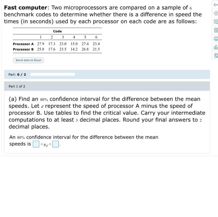 Solved Fast computer: Two microprocessors are compared on a | Chegg.com